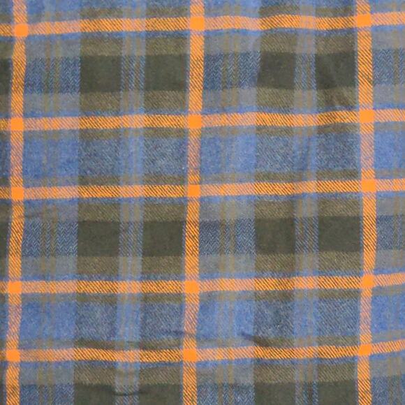 Prana Golden Canyon Flannel Rich Sapphire Plaid Layer Snaps Pocket Organic M New - Picture 2 of 16